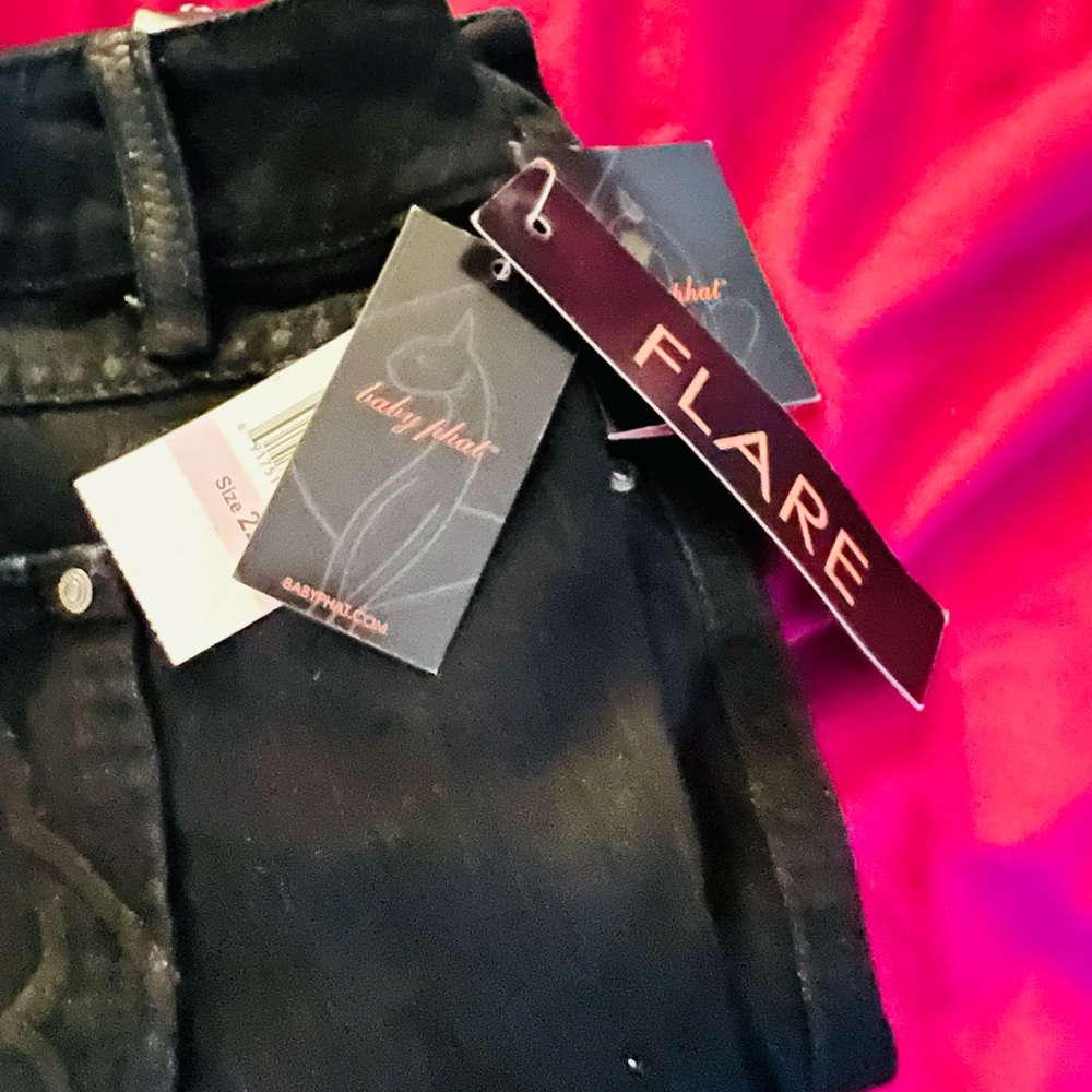 Black denim jeans